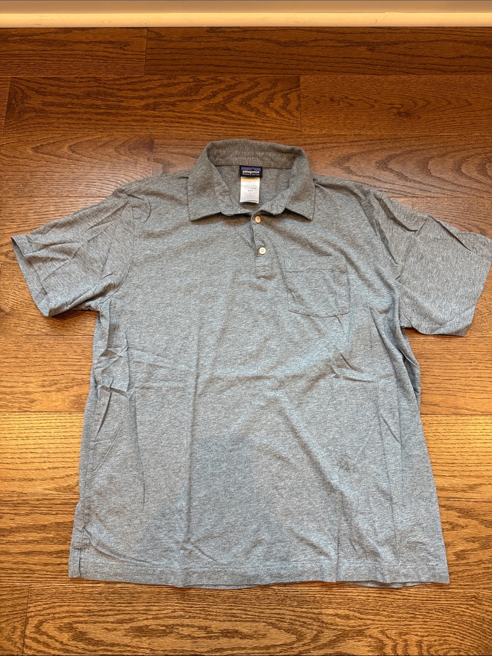 Patagonia Men's Heather Gray Short-Sleeve Polo - L
